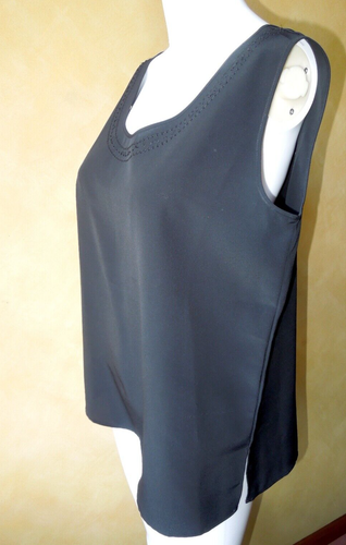 ADOLFO COLLECTION - Ladies - Black Camisole Sleeveless Top - Size M - 12 - Picture 3 of 6