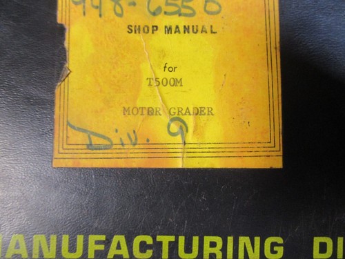 GALION DRESSER SHOP MANUAL MOTOR GRADER T500M - Picture 3 of 18