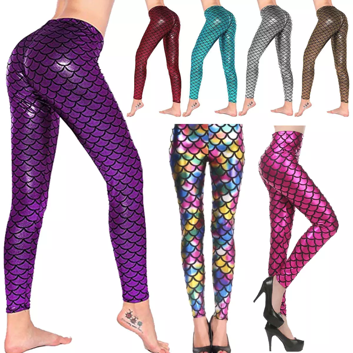 Metallic clearance mermaid leggings