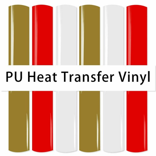 6Pcs 20x30cm Bundle PU Heat Transfer Vinyl Iron on Clothes Film Decor for Cut - Picture 25 of 26