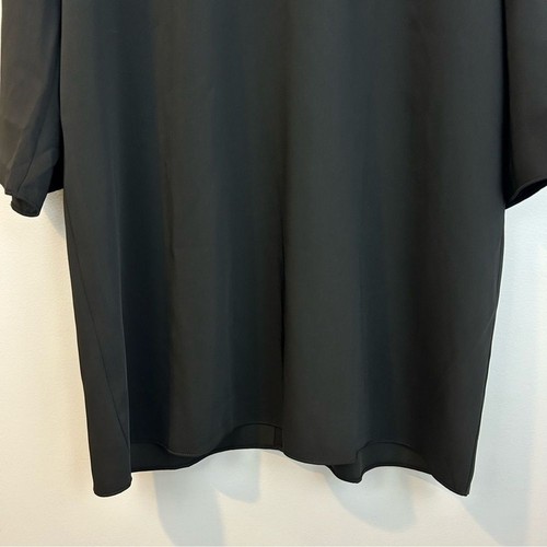 NWT Mango Black Long Sleeve Shift Dress w/ Neck Applique Button Detail Size 2XL - Picture 11 of 11