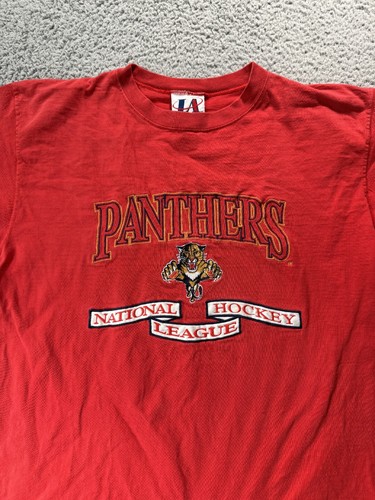 Vintage Logo Athletic Florida Panthers T Shirt Mens Large Red Embroidered Logo - Bild 8 von 13