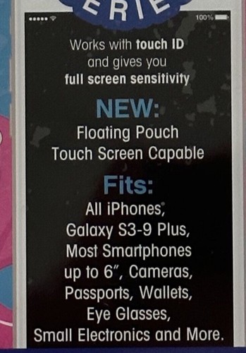 Tzumi Floating Cell Phone Case Pocket Touch Pouch Waterproof Lock Seal NWT - 第 3/4 張圖片
