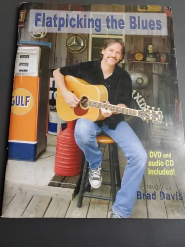 Flatpicking The Blues Guitar Mel Ray Sheet Music w/DVD & CD taught by Brad Davis