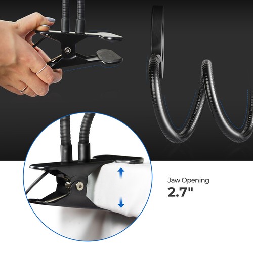 LSP LED Selfie Ring Light with Gooseneck Phone Stand for Live Streaming Vlog - Picture 4 of 7