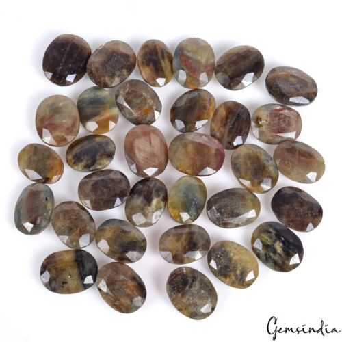 500 Ct/32 Pcs Natural Untreated Brown Sapphire Oval Cut Loose Gems for Jewelry - Picture 2 of 5