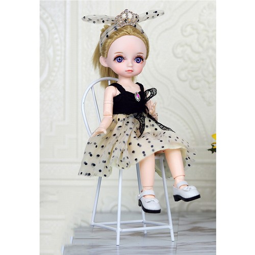 1/6 BJD Doll Fashion Clothes Shoes Mini Cute 11 inch Girl Doll Full Set Toys - Foto 8 di 8