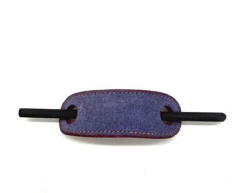 Handmade Genuine Leather Hair Barrette with Stick USA Veteran Made Choose Style - Picture 88 of 123