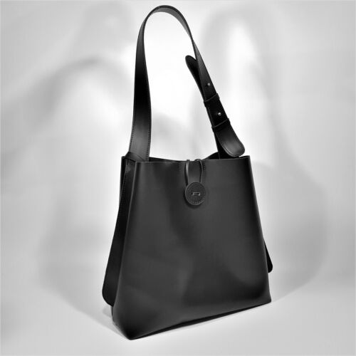 Handmade Women's GENUINE Leather Shopper Black Shoulder Bag Tote Hobo Handbag - Picture 7 of 18