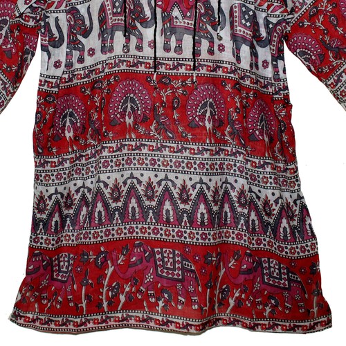 Indian Cotton Ethnic Summer Blouse Top Tunic For Women Boho Shirt Retro Hippie - Picture 92 of 114