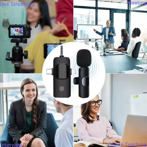 Lavalier 3-in-1 Mikrofon Kabellose Plug & Play Smartphone Handy iPhone Android - Bild 7 von 10