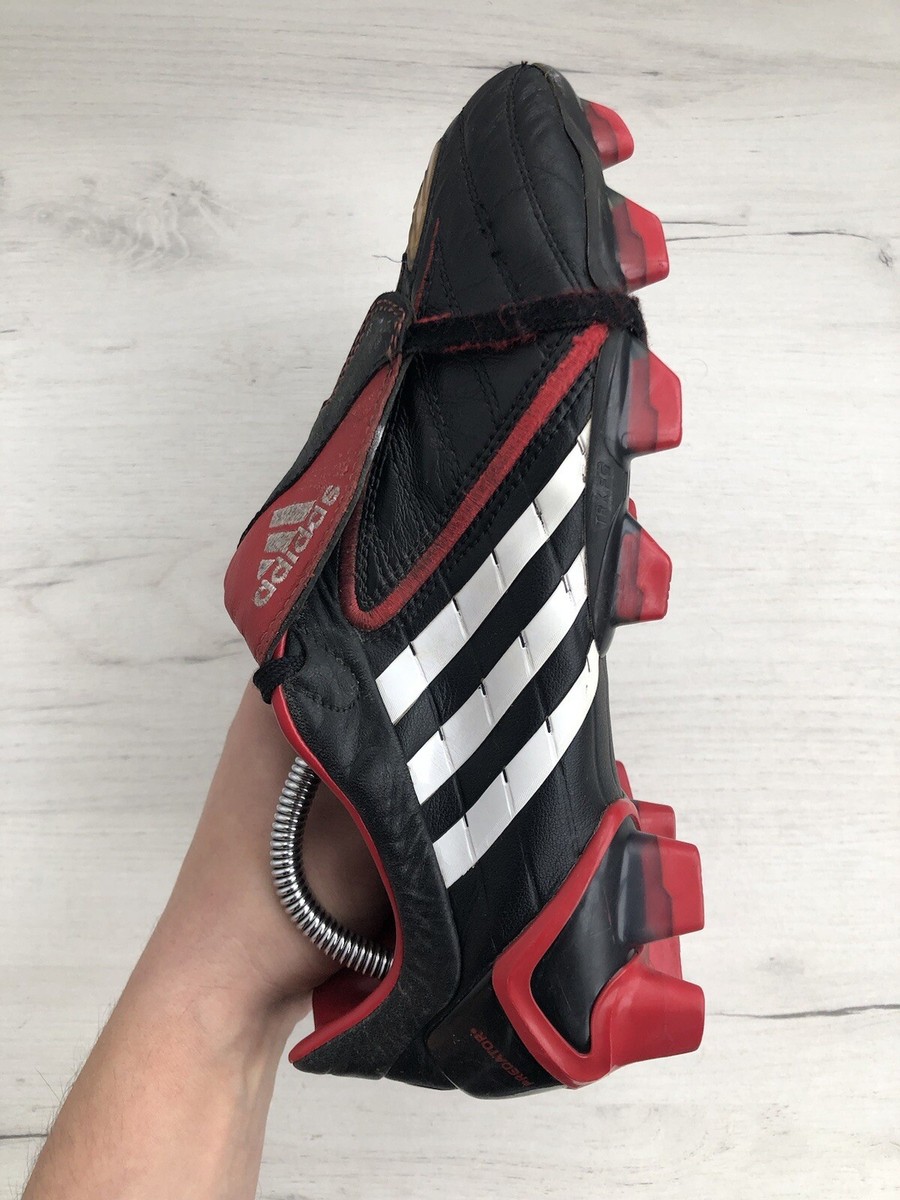 Adidas Predator Powerswerve TRX FG Leather Black Red Soccer