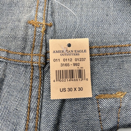 Nuevos pantalones vaqueros azules American Eagle para hombre talla 30 x 30 relajados rectos nuevos con etiquetas - Imagen 4 de 10