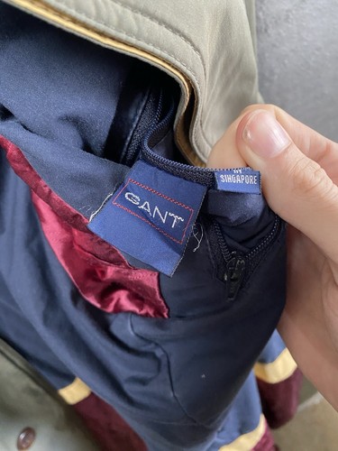 Gant Mantel Herren Large "The Slip On" khaki grün Trenchjacke volle Länge warm - Bild 9 von 11