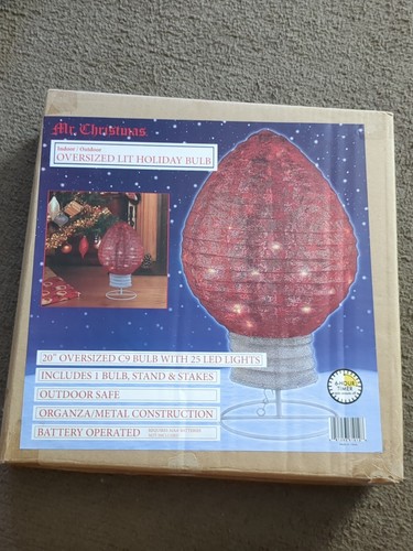 Mr. Christmas JUMBO 20" OVERSIZED CHRISTMAS LIGHT With Stand Looks Never Used - Picture 7 of 7