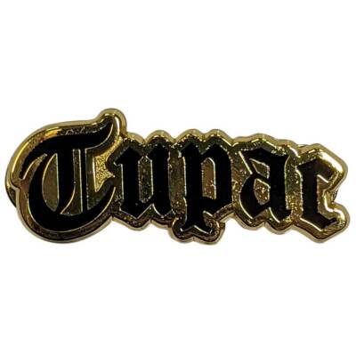 Tupac Logo Gold Pin Badge Size One Size