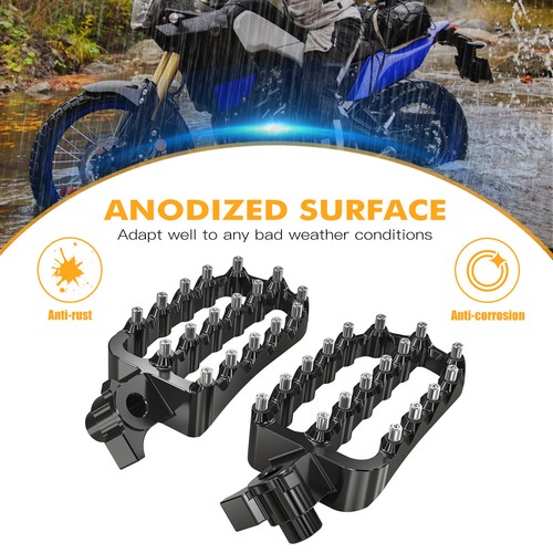 Enlarged For Yamaha Tenere 700 /XTZ 700 19-24 Wide Forged Foot Pegs Footrest - Picture 6 of 13