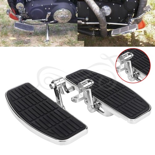 Black Driver Rider Floorboards For Harley Touring Heritage Softail FLSTC FXSTC - Picture 14 of 18