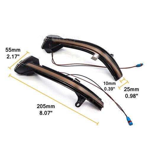 Indicador de luz de señal de giro de espejo lateral dinámico para BMW Serie 5 6 7 F10 F07 F06 - Imagen 9 de 13