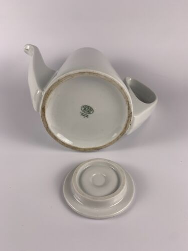 Bauscher Weiden Vintage Ceramica 9" Teiera Acciaio Inox Spazzolato Coperchio Isolatore MCM - Foto 11 di 14