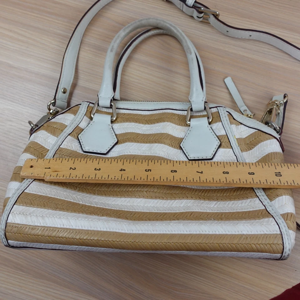 Bolso Bandolera Kate Spade Mujer Bandolera Blanco Rayas Paja Catherine Pippa Tostado Foto 3 de 4
