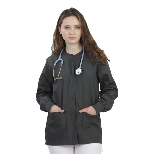 MAZEL UNIFORMS WOMENS SCRUB JACKET WITH KNIT SLEEVES IN ALL COLORS, #2602 NWT - Picture 16 of 18