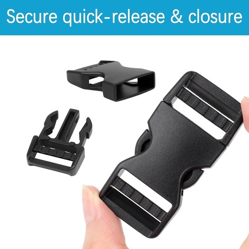 1 Inch 11 Yards Nylon Webbing Strap With 10PC Plastic Buckle + 12PC Side Release - Foto 5 di 9