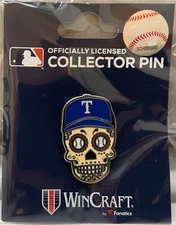 TEXAS RANGERS SUGAR SKULL LOGO COLLECTOR PIN NEW WINCRAFT