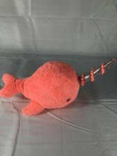 Jellycat Sea Sorbet Narwhal Pink Stuffed Animal 9 inches plush London
