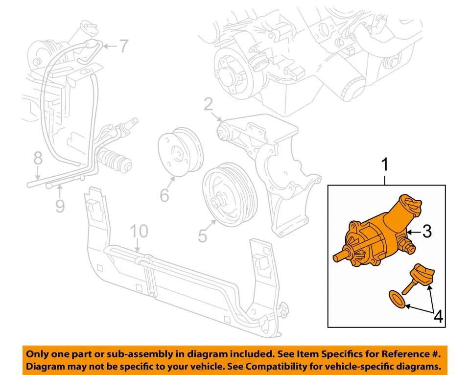 Bomba de dirección asistida usada se adapta a: Ford Mustang 2003 6 cilindros suspensión de servicio estándar Foto 3 de 4