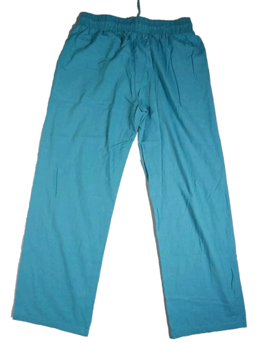 High Waist Pants Drawstring Loose Fit Trousers with Pockets Womens Size Large - Picture 2 of 6