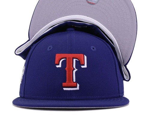 Texas Rangers Hat Cap Fitted Mens 7 7/8 Blue World Series Baseball New Era Men - Picture 5 of 6