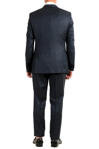Hugo Boss Men's "T-Henders-Gorden" Dark Blue Silk Wool Two Button Suit - Picture 3 of 12