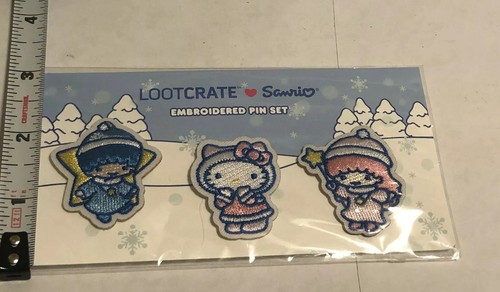 Loot Crate Sanrio “Let It Snow” Embroidered Patch Pin Set Unopened! - Picture 7 of 7