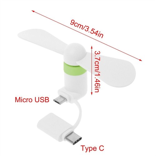 Type C USB Fan For Android Mini Fan Portable Usb Fan for for Mobile Phone - Picture 2 of 16