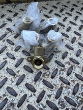 Lot of 5 3/8" x 1/2" FPT x C Cast Brass Drop Ear Elbow, Lead-Free