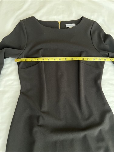 NEW Calvin Klein Women's 4 Black Bell Sleeve Sheath Dress NWT - Picture 8 of 12