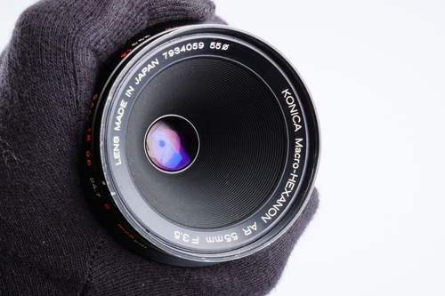 EX+++++ Konica Macro HEXANON AR 55mm F/3.5 MF Prime Lens w/ Filter From JAPAN - Picture 4 of 13