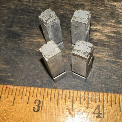 Print Blocks “ 4 Trees, Ornamental Borders “ Lead Blocks Dingbats - Picture 2 of 7