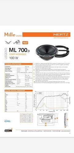 Hertz Mille Legend , aluminum pods black for Midrange Hertz ML700.3 ... - Picture 4 of 7