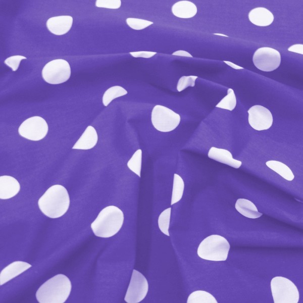 Polycotton Fabric 26mm Polka Dots Spots Spotty Craft Dress Kids Dotty Dot - Picture 23 of 31
