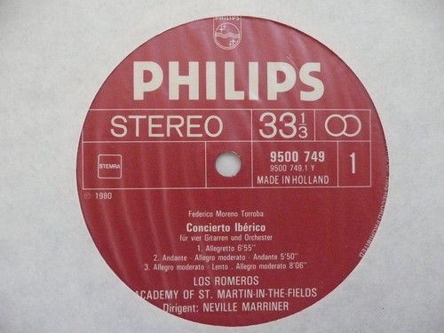 ROMEROS PLAY TORROBA CONCIERTO IBERICO & DIALOGOS ASMF MARRINER PHILIPS 9500 749 - Picture 3 of 3