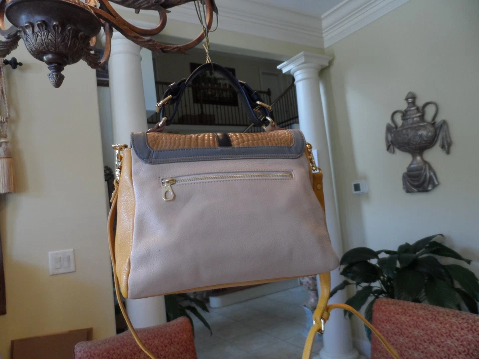 Tory Burch Multi Color Embosed Leather Satchel/Croosbody Bag - Image 3 of 4