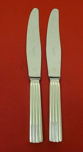 Bernadotte por Georg Jensen Modernismo danés Silverplate Set de 2 cuchillos 8 3/4" - Imagen 2 de 5