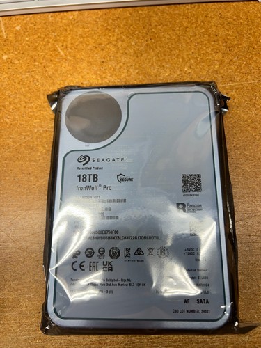 Seagate IronWolf Pro 18TB 7.2K 6G 3.5" SATA Enterprise HDD - ST18000NT001