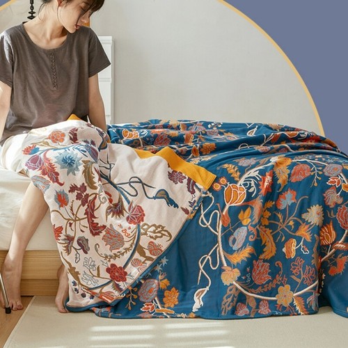 Manta Transpirable Algodón Puro Impresión Activa 4 Capas Gasa Delgada Doble Caras - Imagen 9 de 27