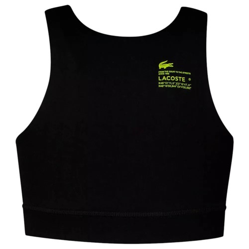Sujetador deportivo Lacoste para mujer negro sin costuras talla pequeña mediana Reino Unido 36 38 TF0272 - Imagen 3 de 7