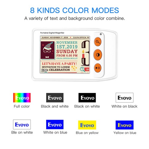 Digital 3.5" LCD Magnifier Reading Aid fits Low Vision 2-25x Zoom Fast Shipping! - Picture 6 of 16