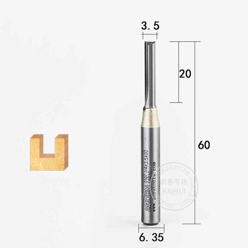 1/4" 1/2" Shank Straight 2 Flute Carbide Tipped TCT Flush Trim Router Cutter Bit - Picture 23 of 83