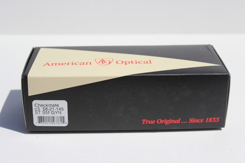 AMERICAN OPTICAL Checkmate Sunglasses Silver/Grey 56-21-145 ST SM GYN NEW - Picture 11 of 11